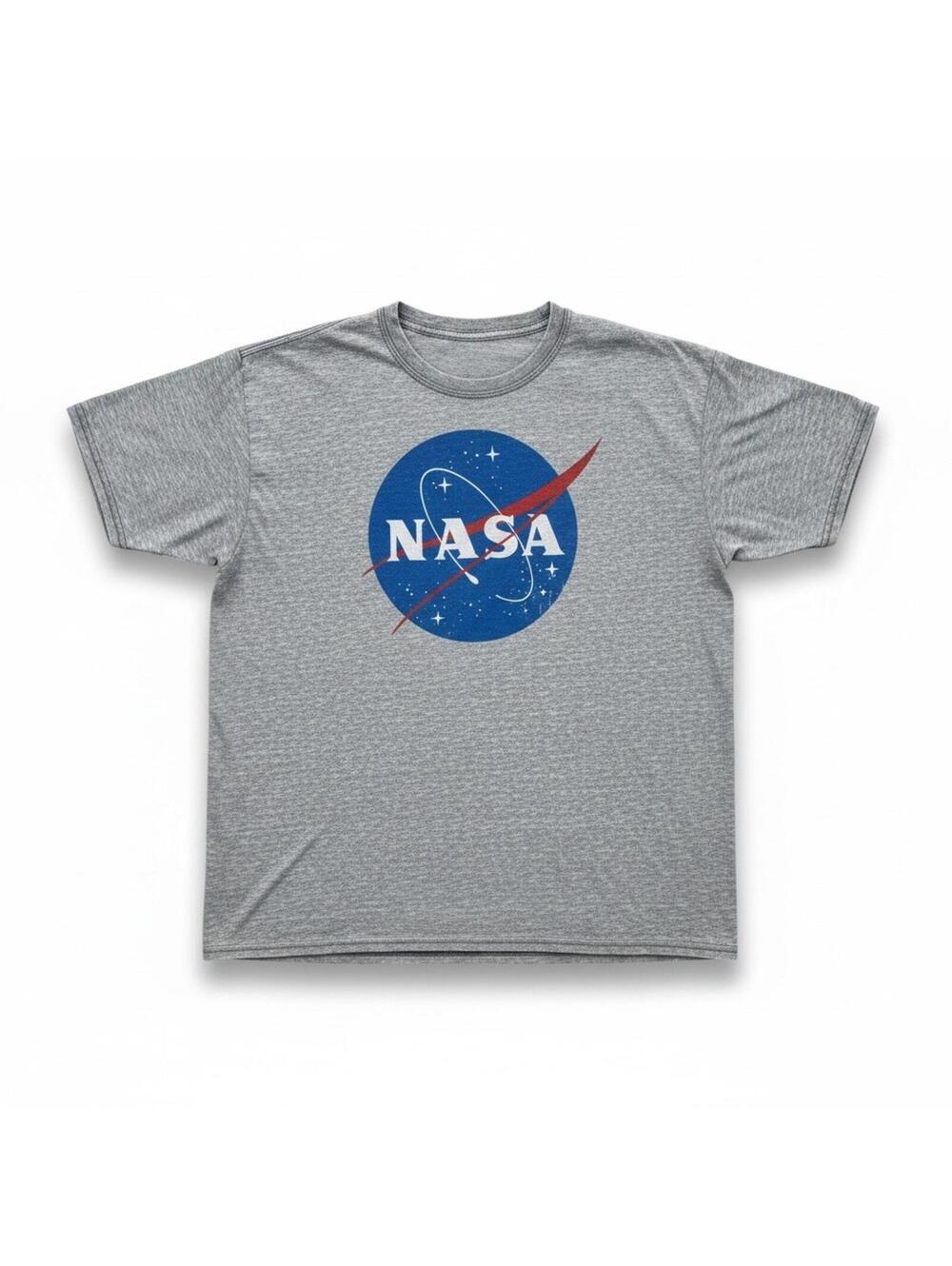 Fifth Sun T-Shirt Mens M Gray Short Sleeve NASA Logo Distressed Graphic Tee